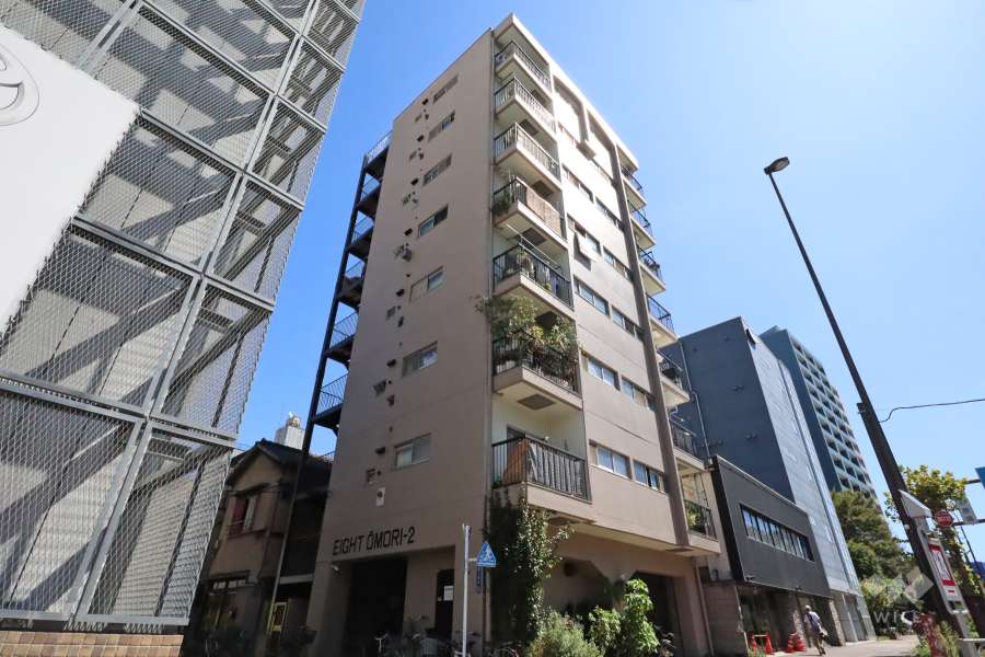 コーヅ第二エイト大森の外観（北西側から）