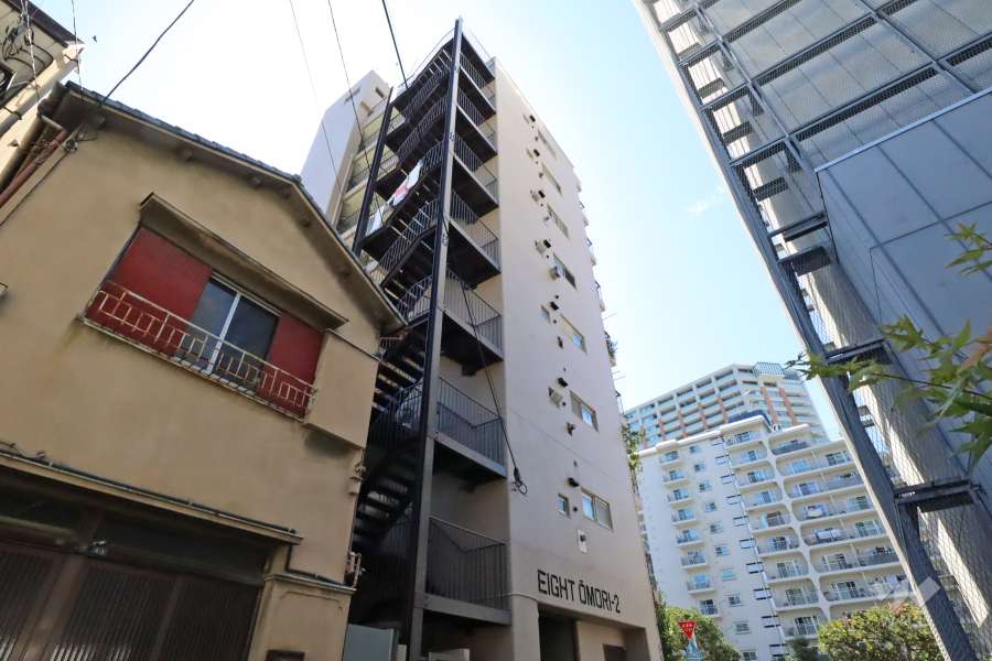 コーヅ第二エイト大森の外観（北東側から）