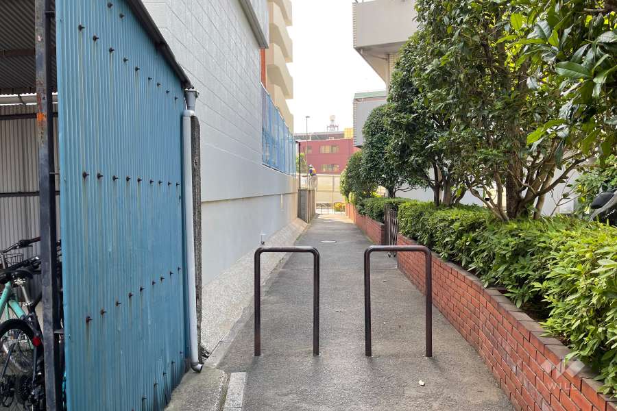 敷地南側の前面道路（東側から）