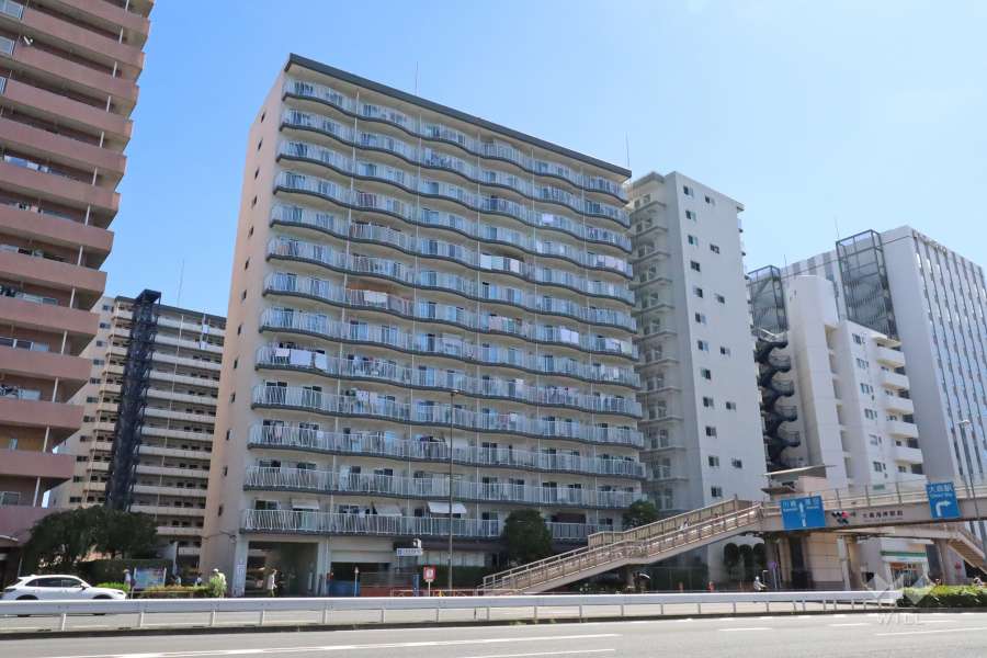 大森ハイツ（大森本町）の外観(北西側から)