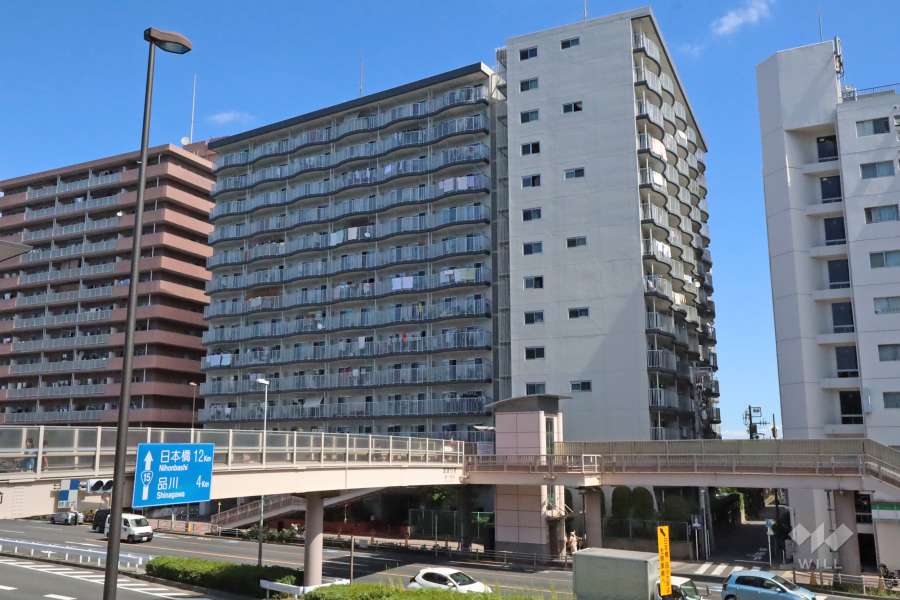 大森ハイツ（大森本町）の外観(南西側から)