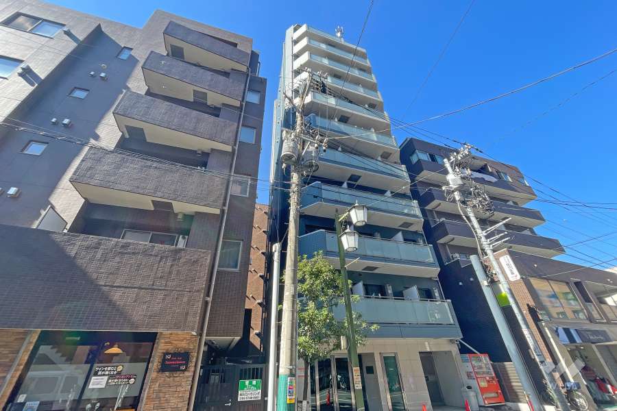 クレイシア池上の外観（南東側から）