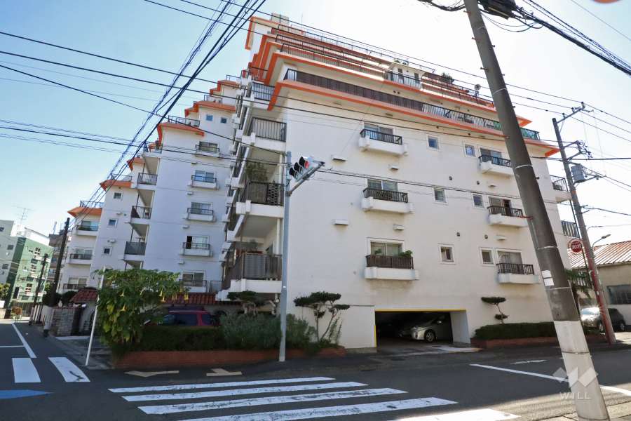 マンションニュー池上の外観(北東側から)