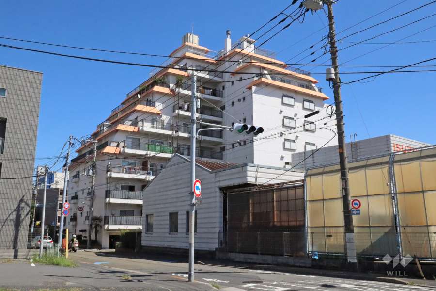 マンションニュー池上の外観(北西側から)