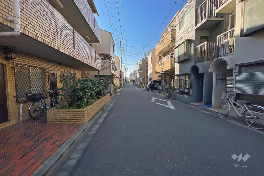 敷地北側の前面道路（東側から）