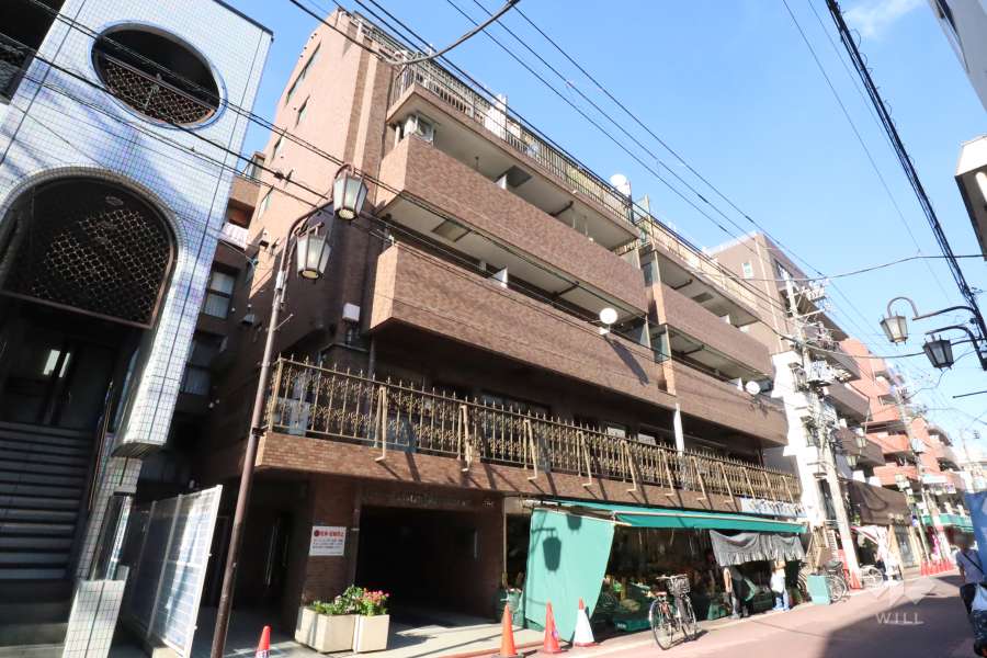 ライオンズマンション池上駅前通りの外観(南西側から)