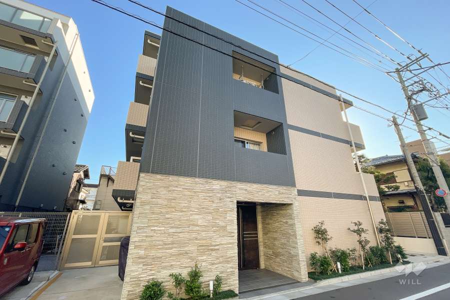 ガリシア池上2の外観（北東側から）