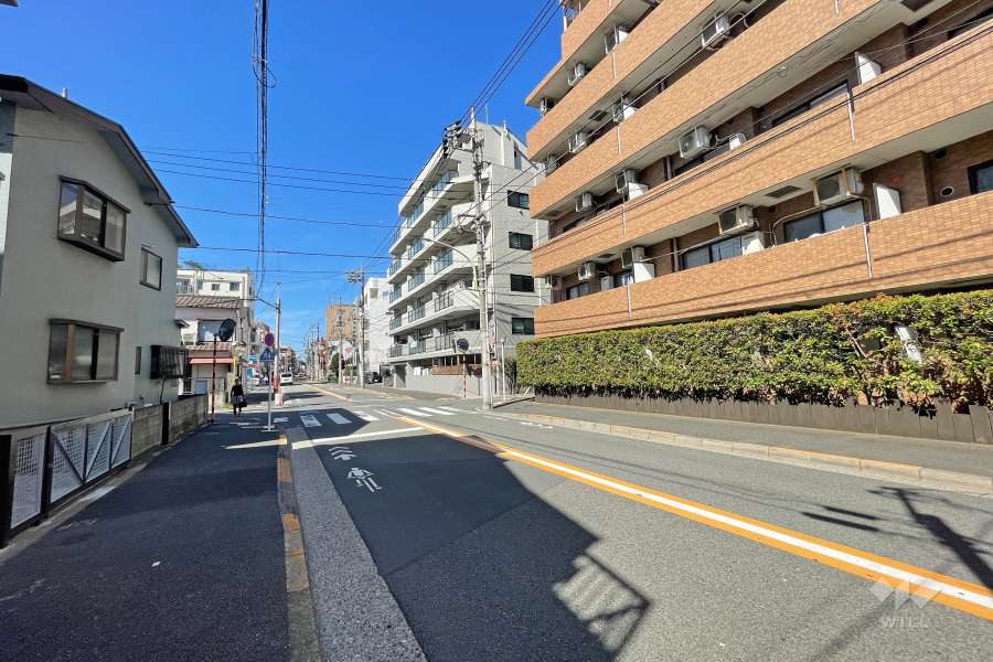 敷地南側の前面道路（東側から）