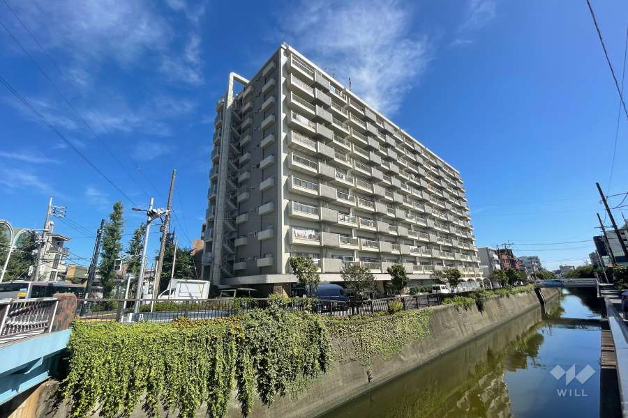 マンション池上の外観（北西側から）