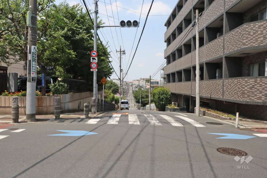 敷地南側の前面道路（東側から）