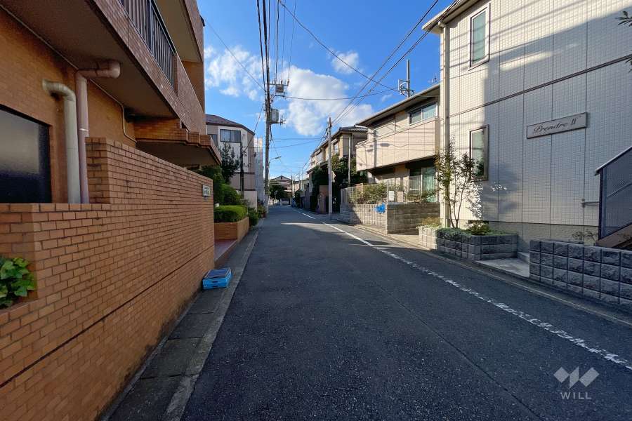 敷地北側の前面道路（東側から）