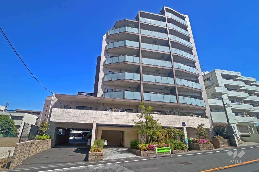 プレシス長原の外観（北西側から）