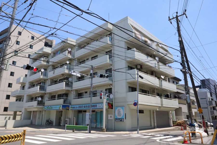 長原台アーバンハイムの外観(南西側から)