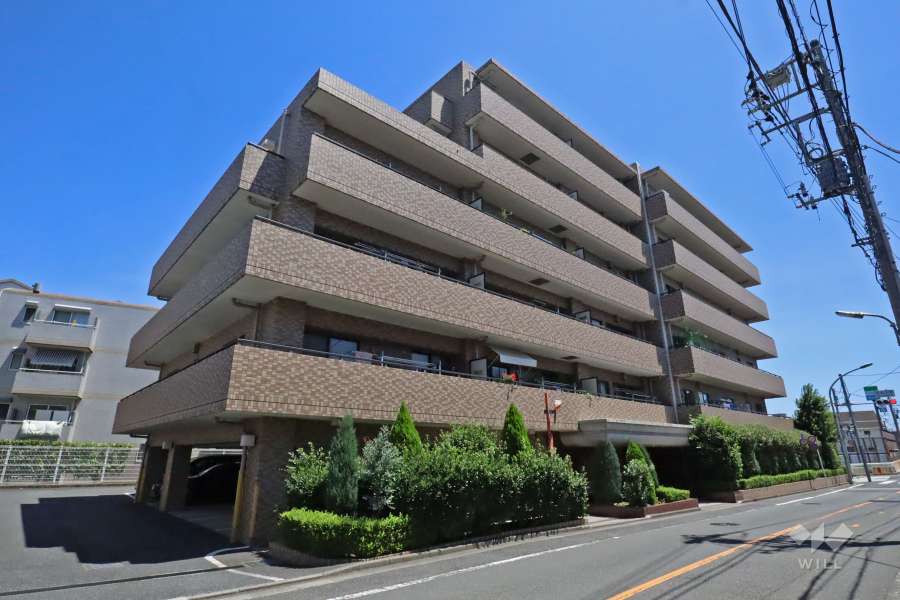 プライムコート中馬込山の手台の外観（北西側から）