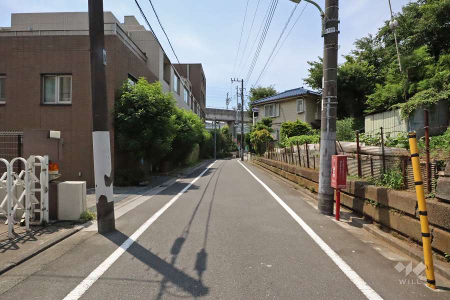 敷地西側前面道路(北側から)