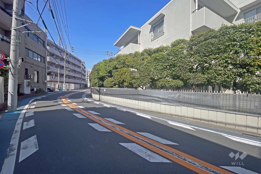 敷地西側前面道路（南側から）