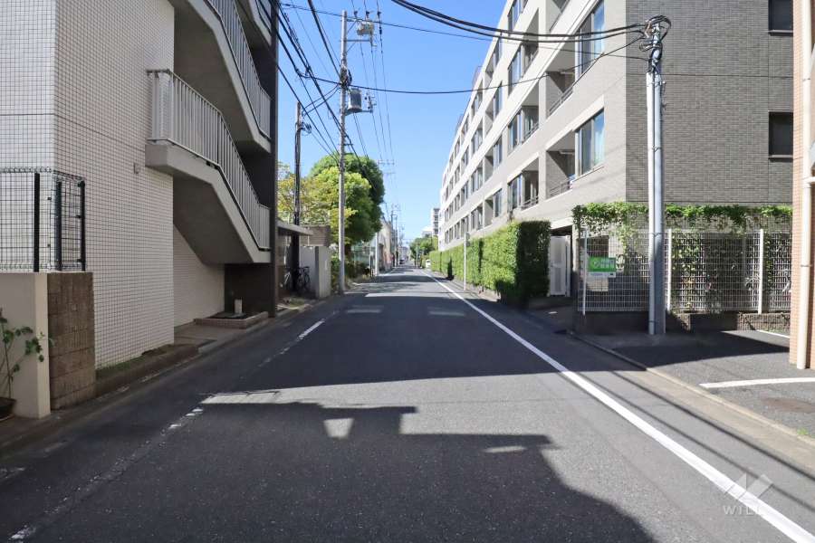 敷地東側の前面道路