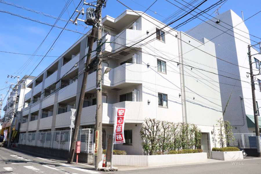 仲池上アートレジデンスの外観(南東側から）