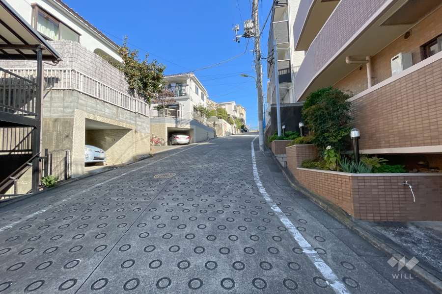 敷地北側の前面道路　
