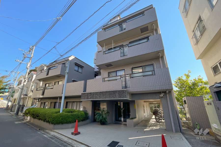 コスモ仲池上の外観（北西側から）