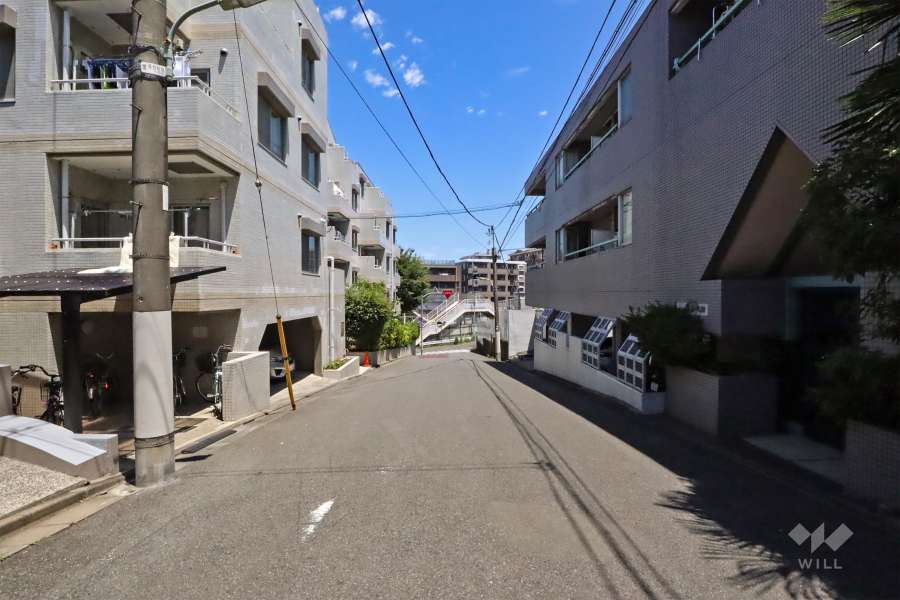 物件東側の前面道路（南側から）