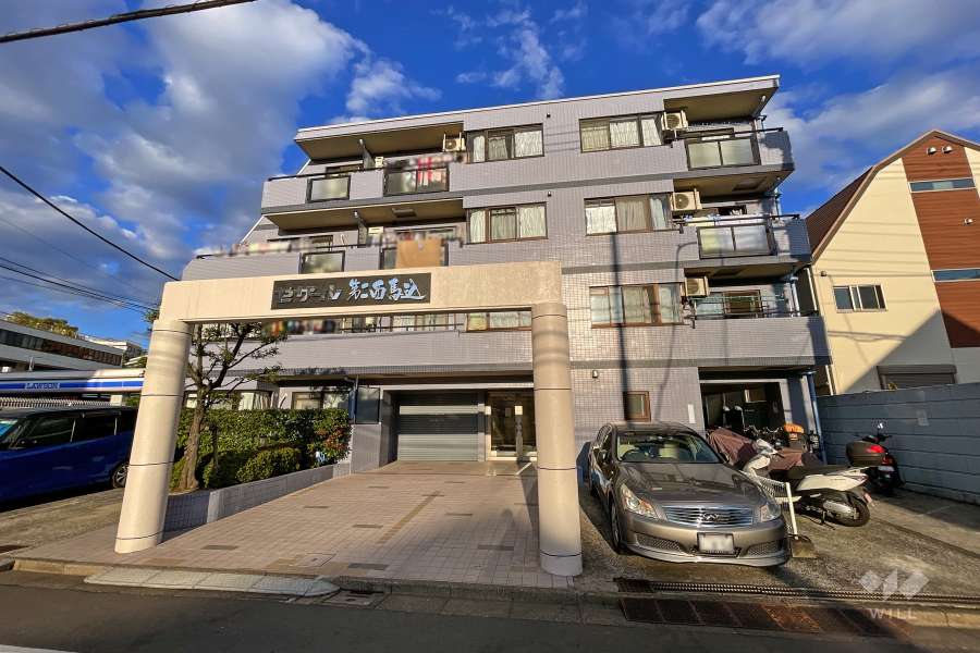 セザール第二西馬込の外観（南西側から）