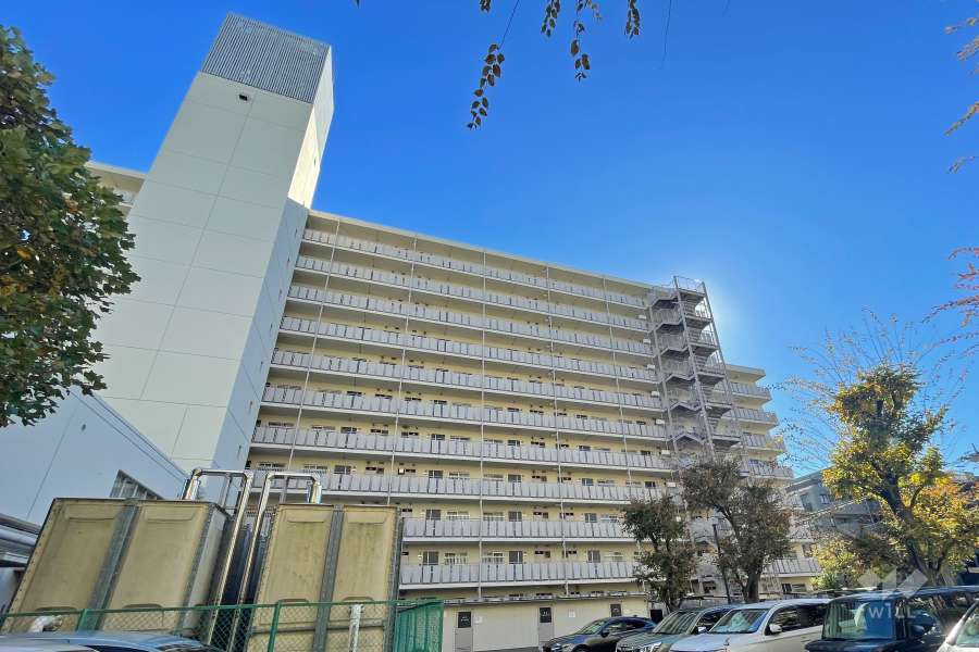 池上パークファミリア1号棟の外観（北側から）
