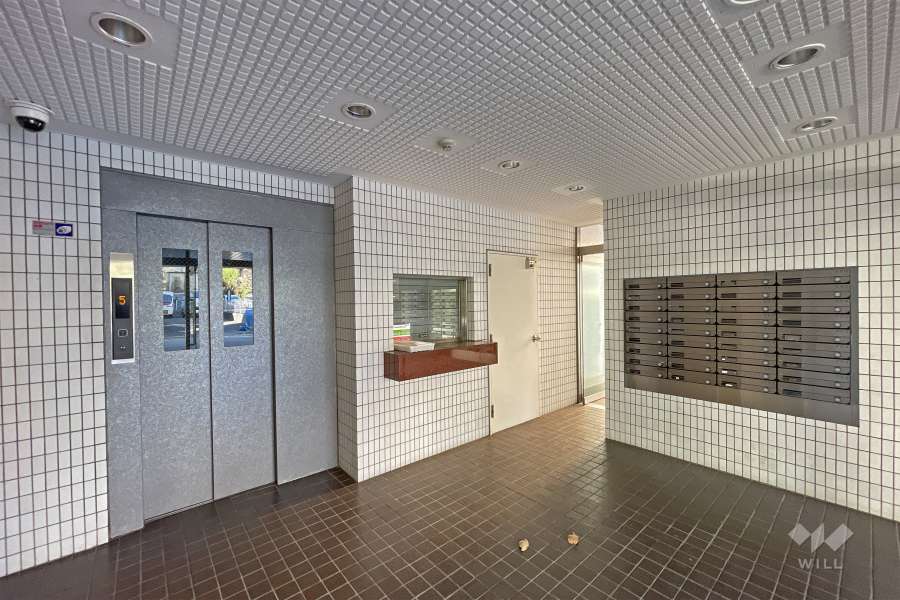 エレベーターホールと共用ポスト