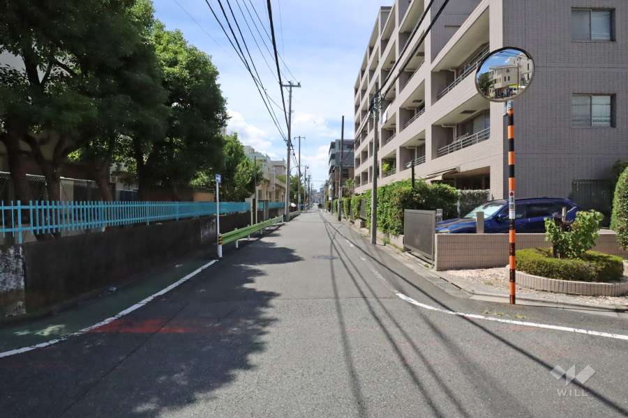 敷地南側の前面道路（東側から）