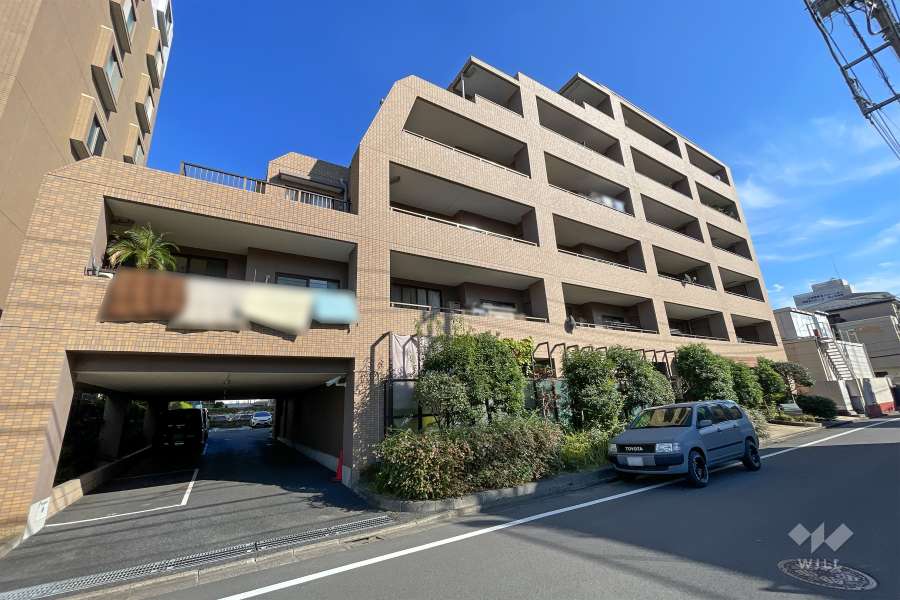 セザール仲池上の外観（北西側から）