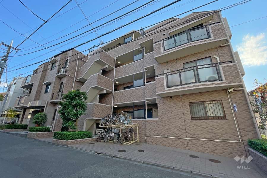 レジェンド仲池上の外観（北東側から）