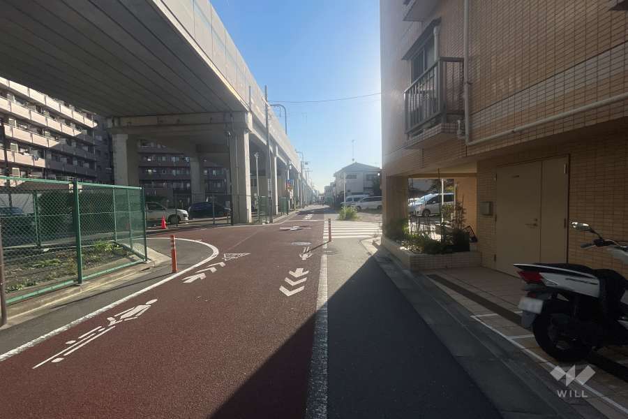 敷地東側の前面道路（北側かあ）