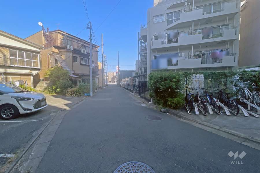 敷地の北側道路（西側から）