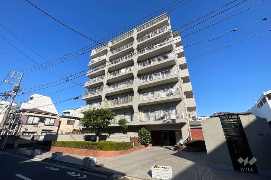 メガロン仲六郷の外観（南東側から）