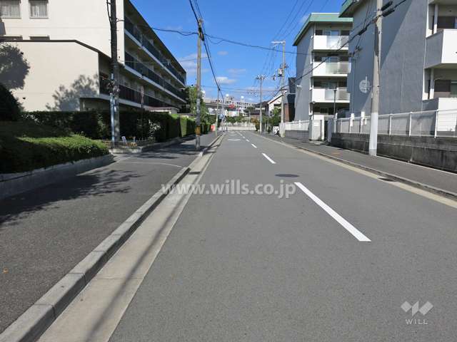 敷地東側の前面道路