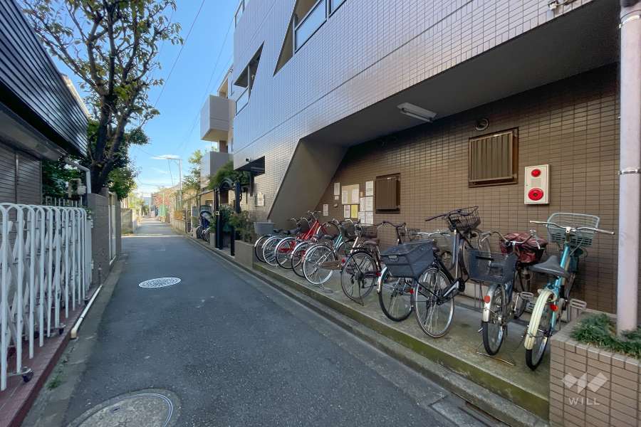 敷地北側の前面道路（西側から）