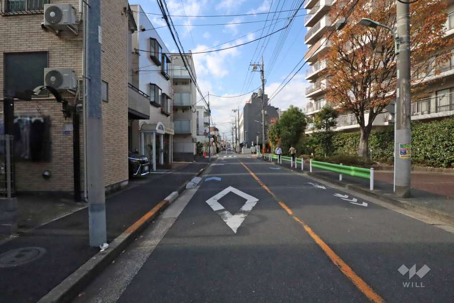敷地南側の前面道路　