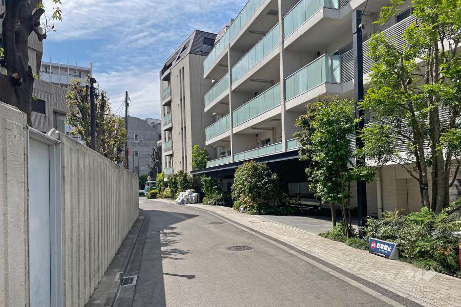 敷地東側前面道路（北側から）