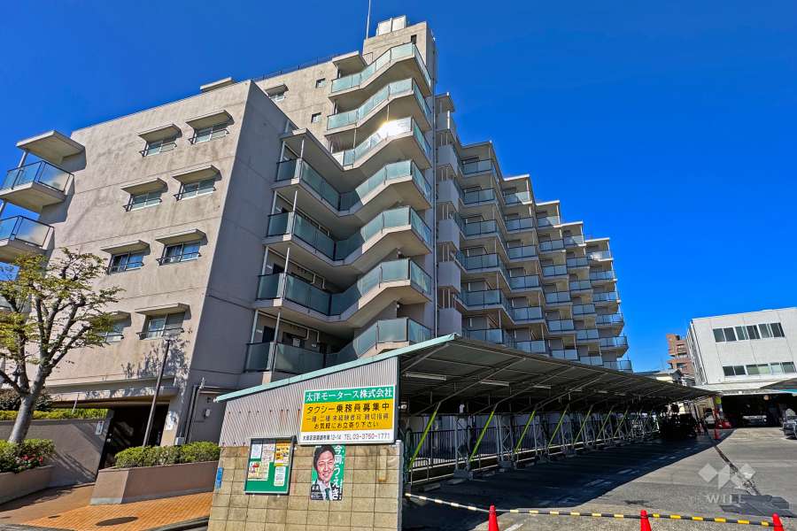 中銀田園調布マンシオンの外観（東側から）