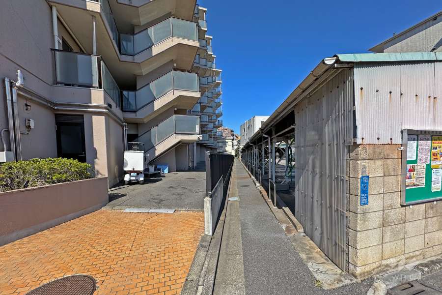 敷地東側の通路（南側から）