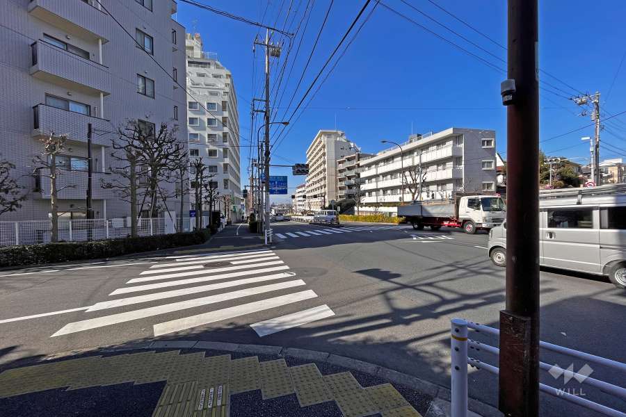 敷地北側の前面道路(東側から)
