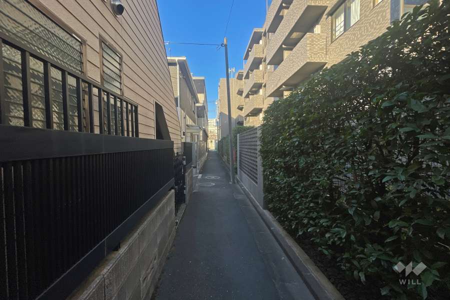 敷地南側の前面道路（東側から）