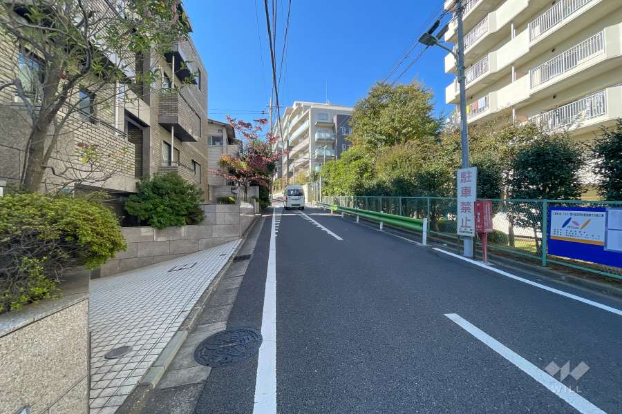 敷地北側の前面道路（東側から）