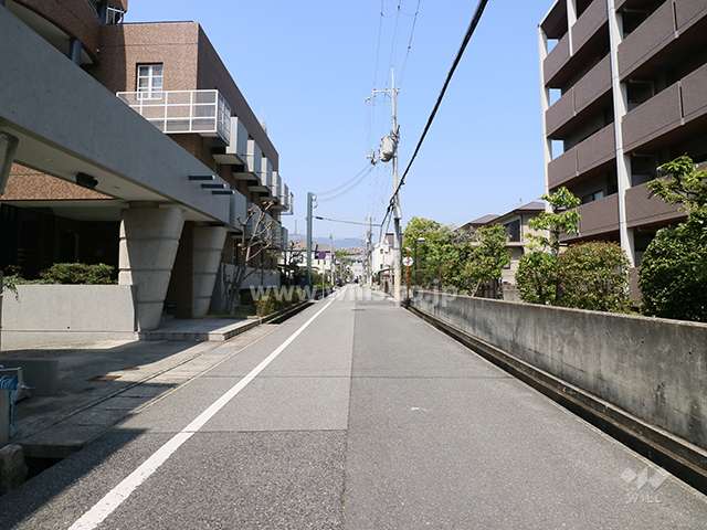 敷地北東側の前面道路