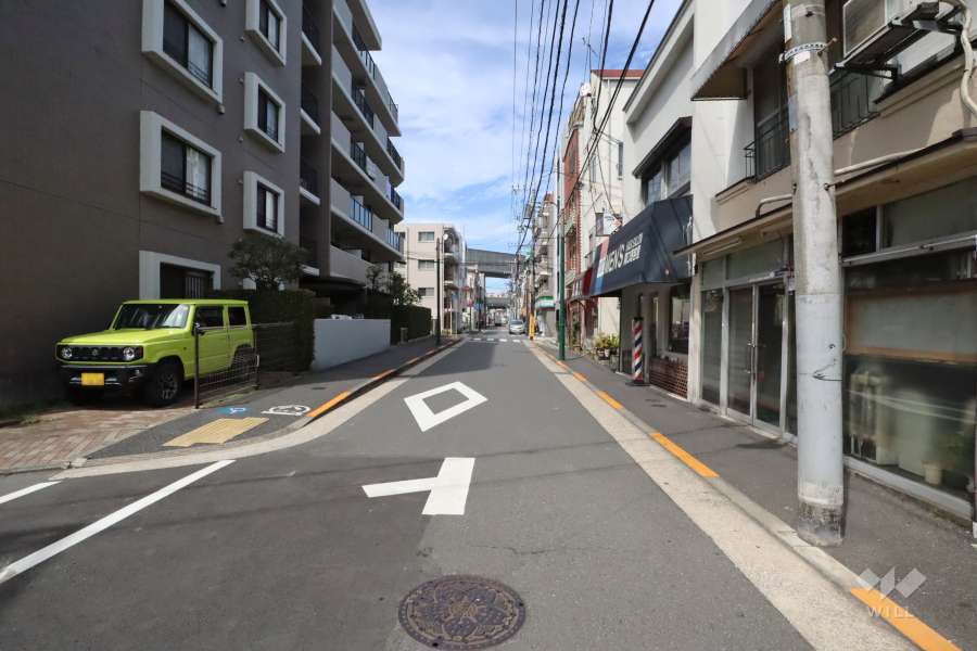 敷地東側の前面道路(南側から)