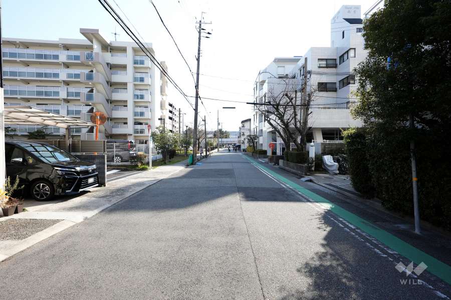 敷地東側の前面道路