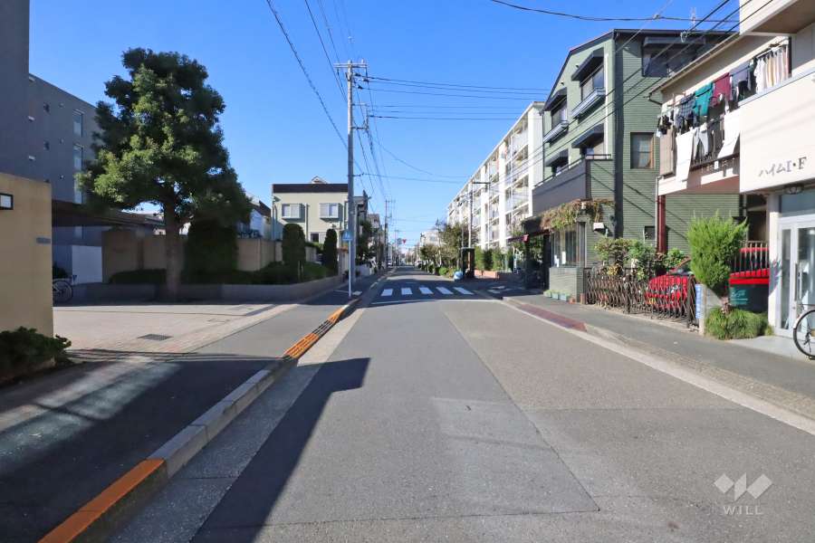 敷地北側の前面道路（東側から）