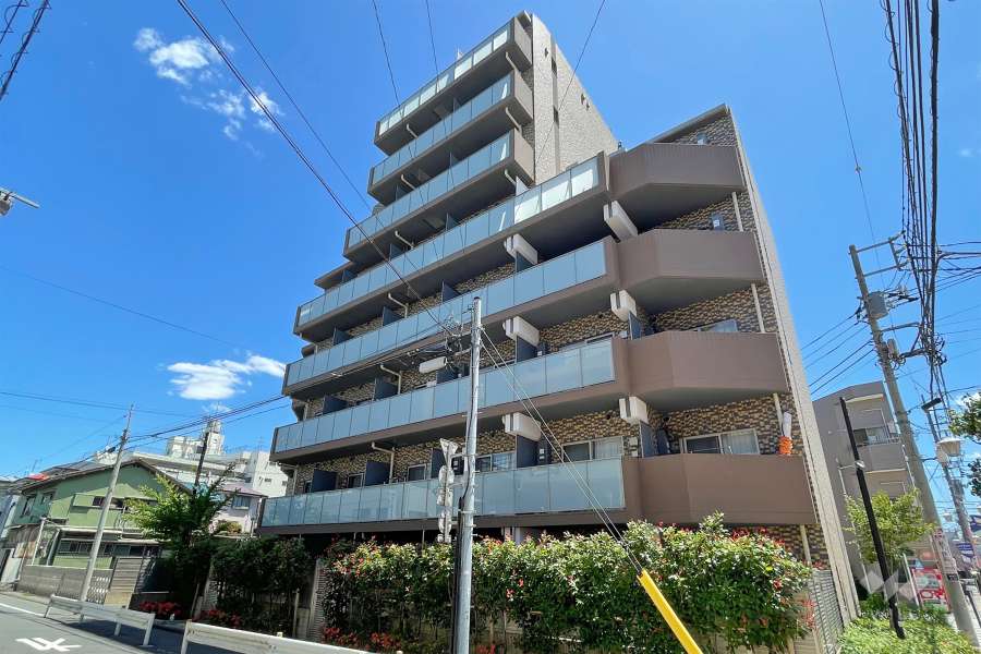 ブライズ多摩川TREの外観（北西側から）