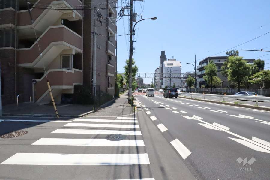 敷地南西側の前面道路