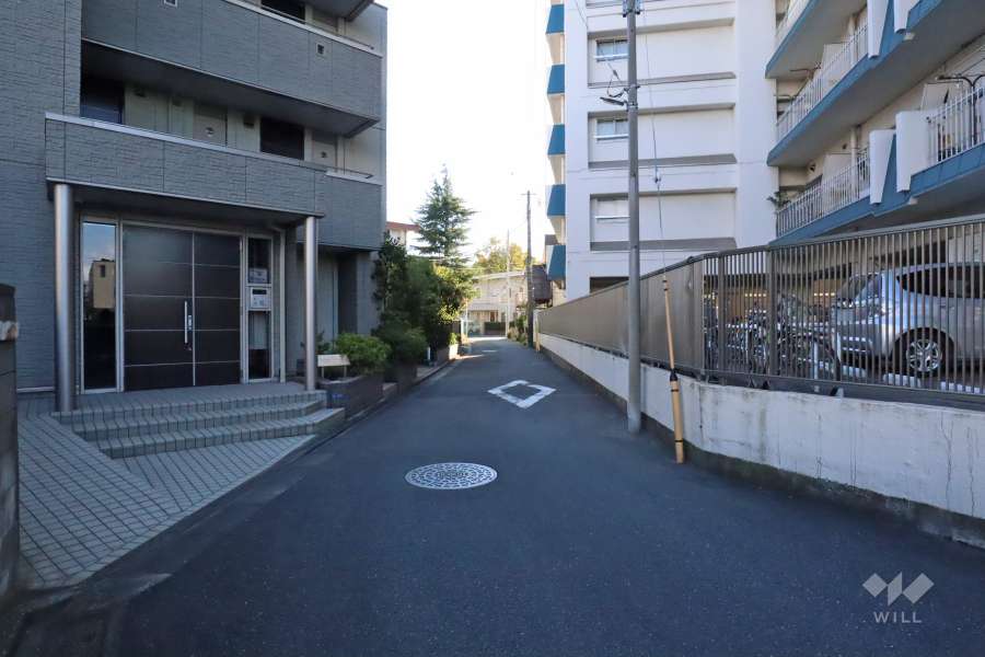 敷地東側の前面道路